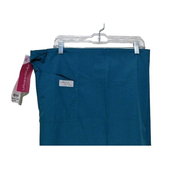 Urbane Scrub Pants 1X Petite Green Drawstring Polyester Cotton NEW - Picture 6 of 7